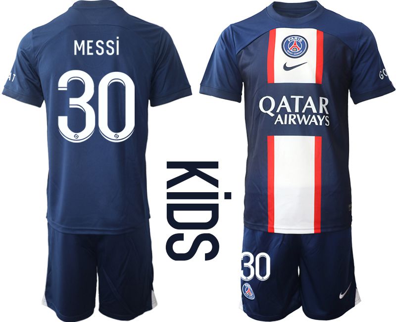 Youth 2022-2023 Club Paris St German home blue 30 Soccer Jersey